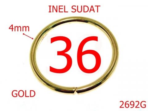Inel O 36 mm 4 gold 4F6 2692G/ de la Metalo Plast Niculae & Co S.n.c.