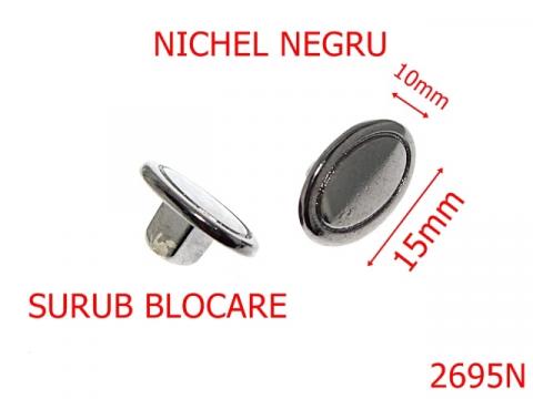 Surub blocare 15x10 mm nichel negru X21 2695N de la Metalo Plast Niculae & Co S.n.c.