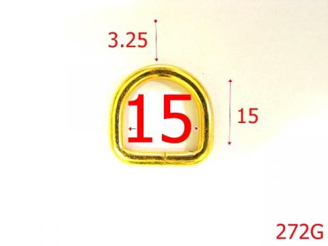 Inel D 1,5 cm gold 15 mm 3.25 gold 3E5 L3 272G