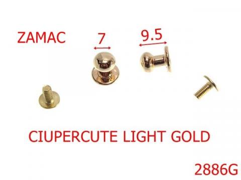 Ciupercuta 7 mm gold light D44 2886G