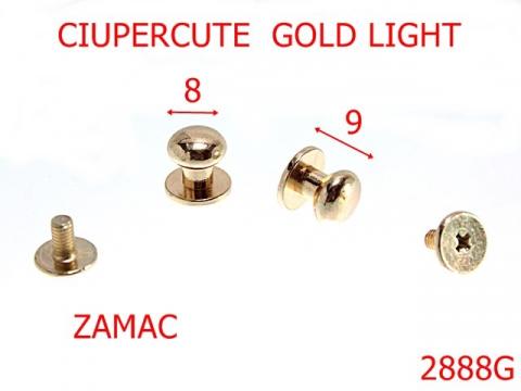 Ciupercuta 8 mm gold light C44 2888G
