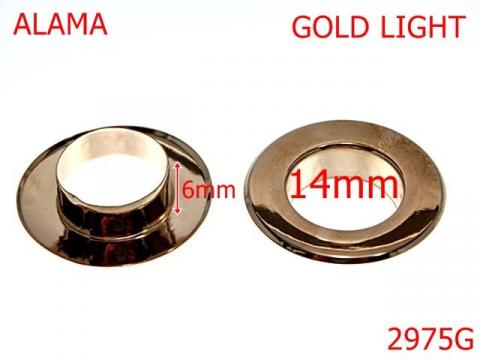 Ochet inoxidabil 14 mm gold light 2975G