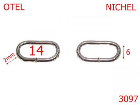 Inel oval 14 mm 2 nichel 2E8 3E6 3097 de la Metalo Plast Niculae & Co S.n.c.