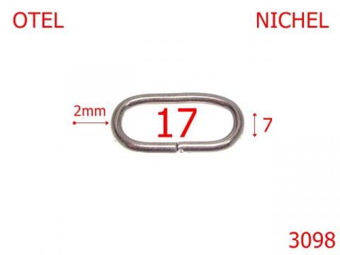 Inel oval 17 mm 2 nichel 3D6 3098 de la Metalo Plast Niculae & Co S.n.c.