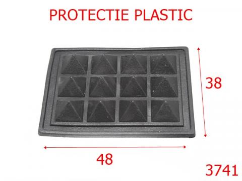 Protectie plastic 48x38 mm negru 5F1 3741