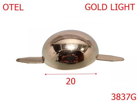 Piciorus fund 20 mm gold light 14C13 3837G