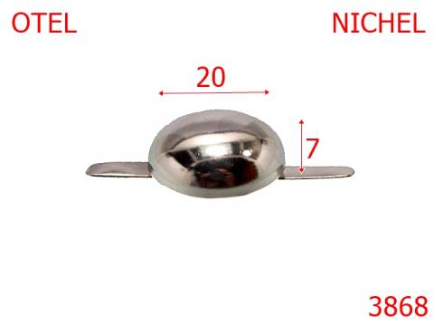 Piciorus semisferic 20 mm nichel 14C18 3868 de la Metalo Plast Niculae & Co S.n.c.