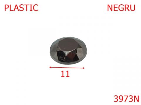 Ornament acrilic 11 mm negru 3973N de la Metalo Plast Niculae & Co S.n.c.