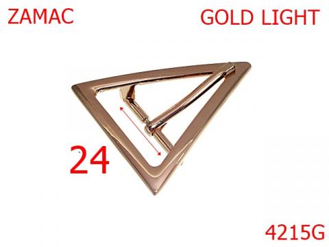 Catarama triunghiulara pentru geanta 24 mm zamac gold 4215G