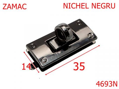 Inchizatoare poseta prin capac 35x14 mm otel nichel 4693N de la Metalo Plast Niculae & Co S.n.c.