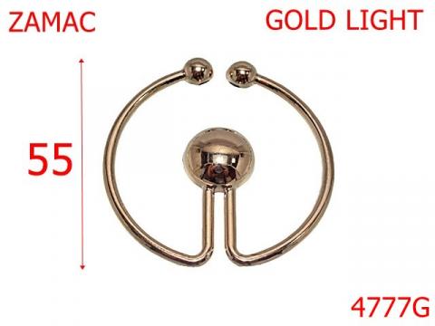 Ornament metal pentru confectii  55 mm zamac gold, 4777G de la Metalo Plast Niculae & Co S.n.c.