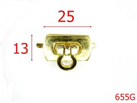 Inchizatoare poseta 25x13 mm gold 655G de la Metalo Plast Niculae & Co S.n.c.