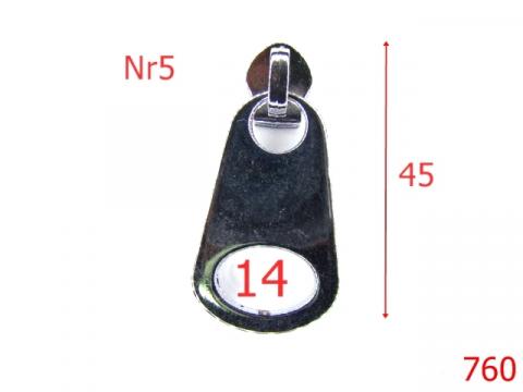 Cursor fermoar plastic Nr 5 mm nichel 760 de la Metalo Plast Niculae & Co S.n.c.