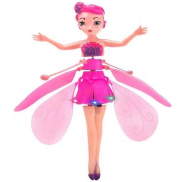 Papusa Pixie zburatoare, cu aripi, USB, ABS, 6 ani+, roz de la Dali Mag Online Srl