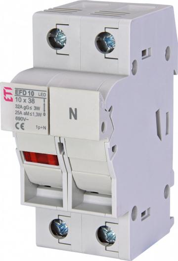 Separator pentru sigurante fuzibile EFD 10 1p+N Neon ETI de la Evia Store Consulting Srl