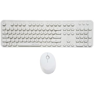 Kit tastatura + mouse Serioux Retro Light 9910WH, wireless