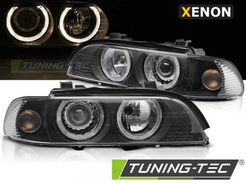 Faruri xenon Angel Eyes negru BMW E39 LCI 00-03 de la Kit Xenon Tuning Srl