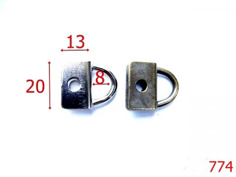 Sustinator poseta 8 mm nichel 4F7 T24 774 de la Metalo Plast Niculae & Co S.n.c.
