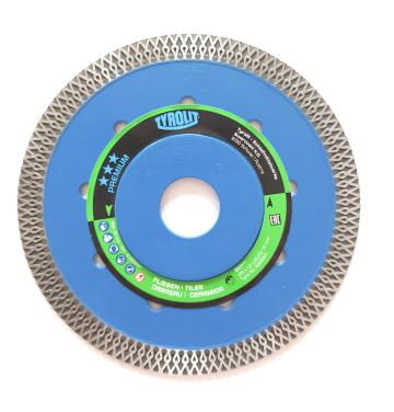 Disc premium diamantat pentru taiat ceramica Tyrolit D125
