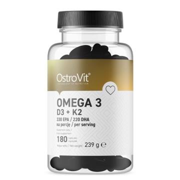 Supliment OstroVit Omega 3, Vitaminele D3 + K2 180 capsule