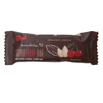 Baton din fructe Superfruit bar cu cacao si visine 40g de la Naturking Srl