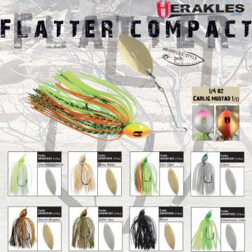 Spinnerbait Herakles Flatter Compact, Chartreuse/Lime, 7g de la Pescar Expert