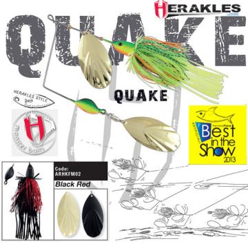 Spinnerbait Herakles Quake, Black/Red, 42g de la Pescar Expert