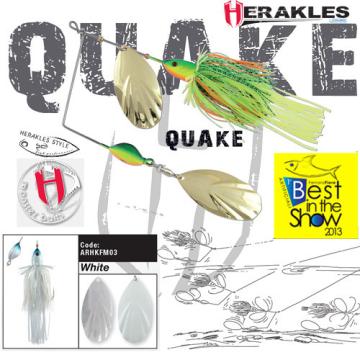 Spinnerbait Herakles Quake, White, 42g de la Pescar Expert
