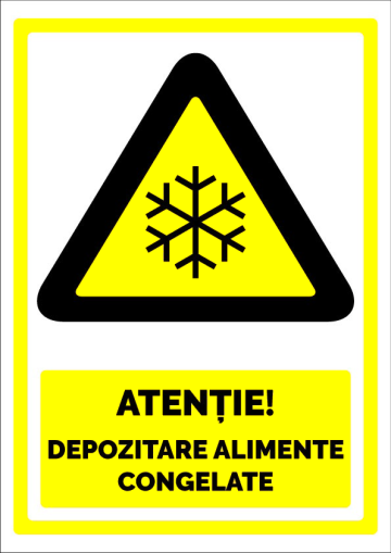 Semn pentru depozitare alimente congelate