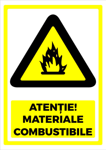 Semn pentru material combustibil de la Prevenirea Pentru Siguranta Ta G.i. Srl