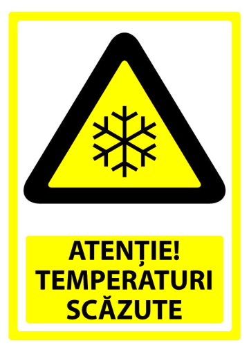 Semn pentru temperaturi scazute de la Prevenirea Pentru Siguranta Ta G.i. Srl