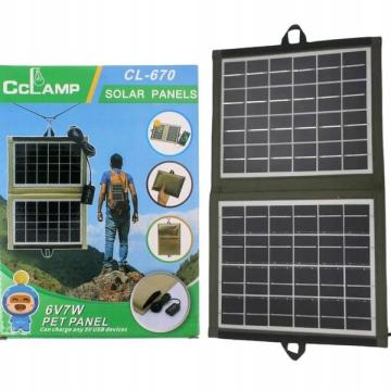Panou solar pliabil dublu CcLamp CL-670 cu incarcare USB