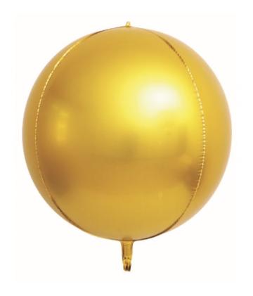 Balon folie Glob Sfera orbz auriu 55 25 cm de la Calculator Fix Dsc Srl