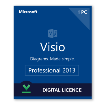 Licenta digitala Microsoft Visio Professional 2013 de la Digital Content Distribution LTD