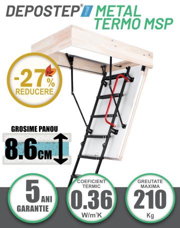 Scara pod pliabila metalica Depostep Metal Termo MSP