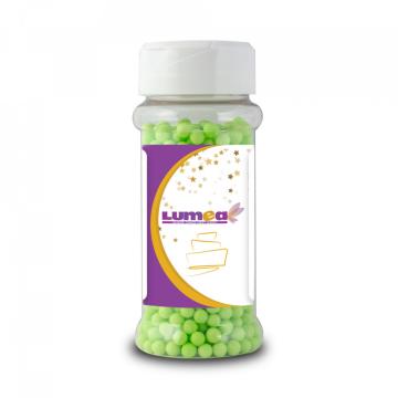 Decor tort Perle din zahar verde lime 5mm, 80g - Lumea de la Lumea Basmelor International Srl