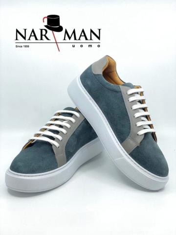 Pantofi casual din piele intoarsa gri. Narman, PC02 de la Narman - Tuxedo
