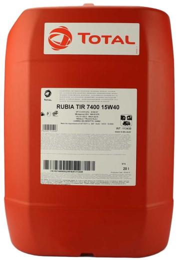 Ulei motor TotalEnergies Rubia Tir 7400 15W-40 / 20 lt