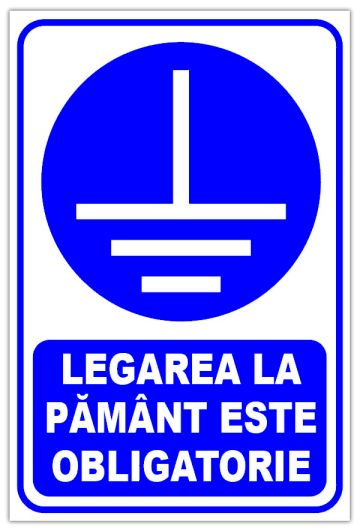 Indicator legarea la pamant este obligatorie de la Prevenirea Pentru Siguranta Ta G.I. Srl