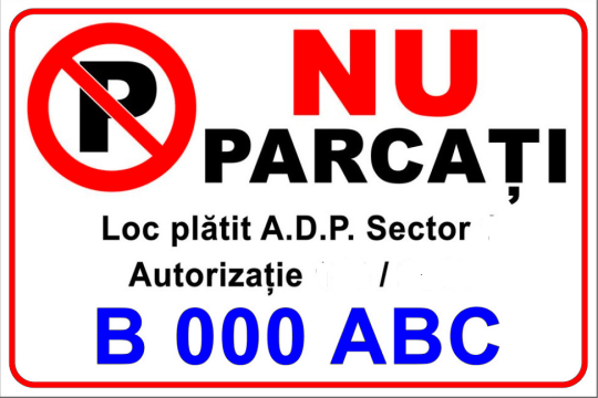 Indicator nu parcati loc platit