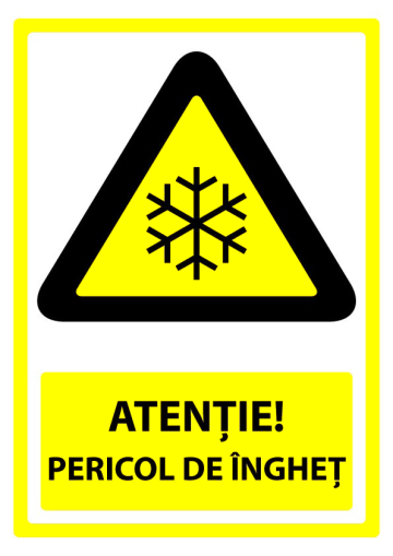 Indicator pentru atentie pericol de inghet