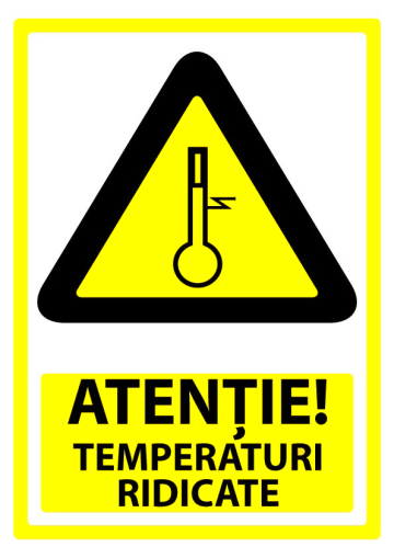 Semn pentru temperaturi ridicate de la Prevenirea Pentru Siguranta Ta G.I. Srl