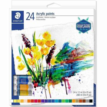 Culori acrilice Staedtler set 24 tuburi de la Gemsale Srl