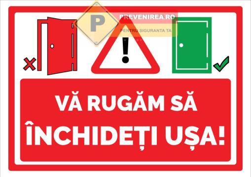 Indicatoare pentru inchiderea usilor