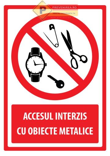 Semne pentru obiecte metalice de la Prevenirea Pentru Siguranta Ta G.I. Srl