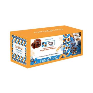 Cafea cu ganoderma si cordyceps daily 5in1 de la Pfa Florea Florin Robertino