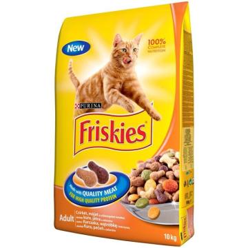 Hrana uscata Friskies Cat pentru pisici, cu pui si legume
