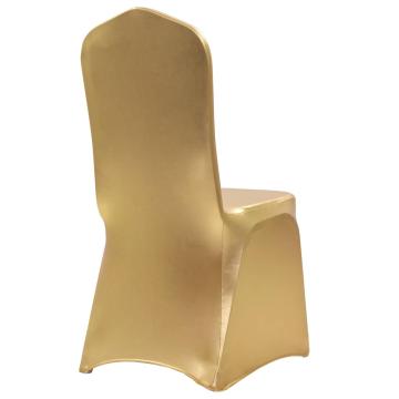 Huse elastice pentru scaun, 6 buc., auriu de la VidaXL