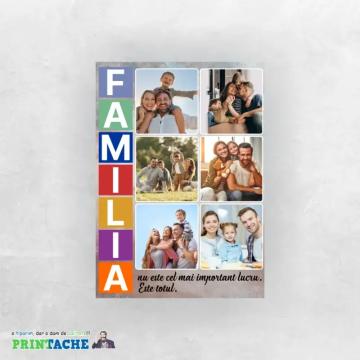 Tablou canvas personalizat colaj Familia