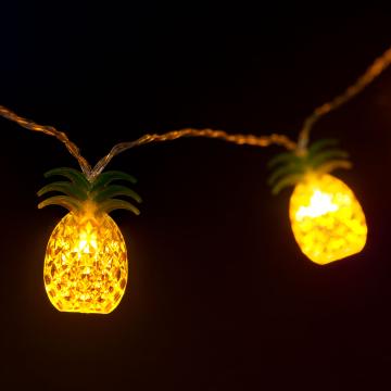 Sir de lumini LED - ananas - 1,65 m - 10 LED-uri - alb cald